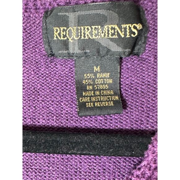 Requirements Women's Vintage Small Cropped Button Up Crocheted Sweater, Size M - Picture 2 of 3